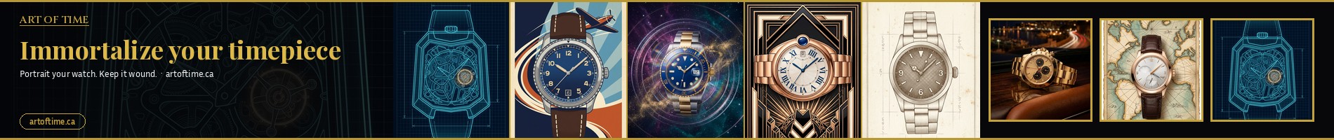 Immortalize your timepiece / Portrait your watch. Keep it wound.