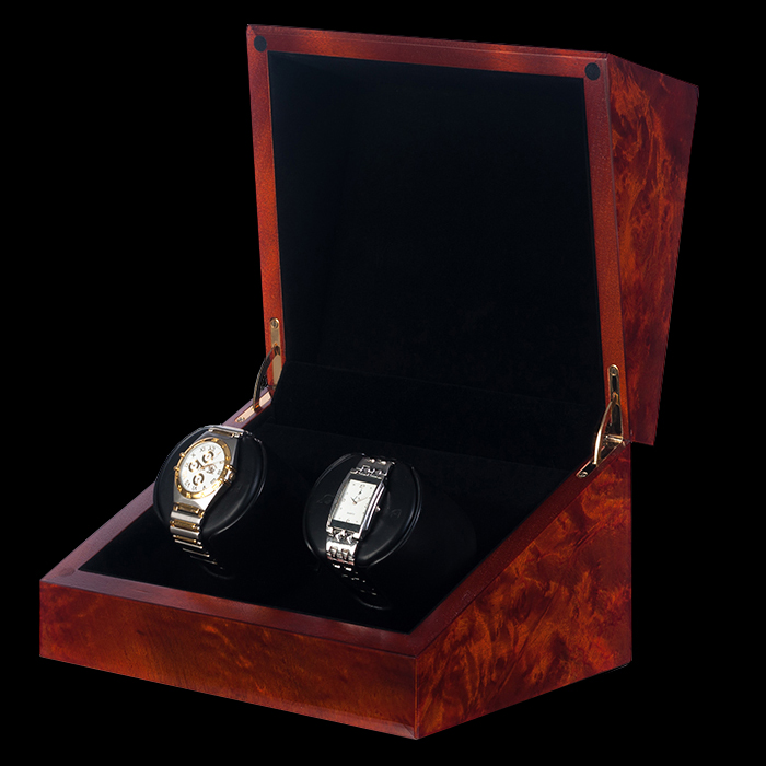 Orbita Orbita Sparta 2 Deluxe Burlwood — 2-Piece watch winder